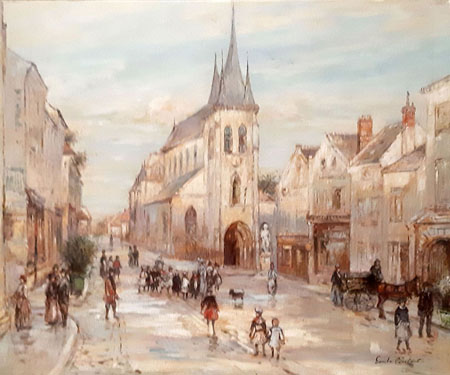 2138-T2 | 50cm x 61cm | rue fréquentée 